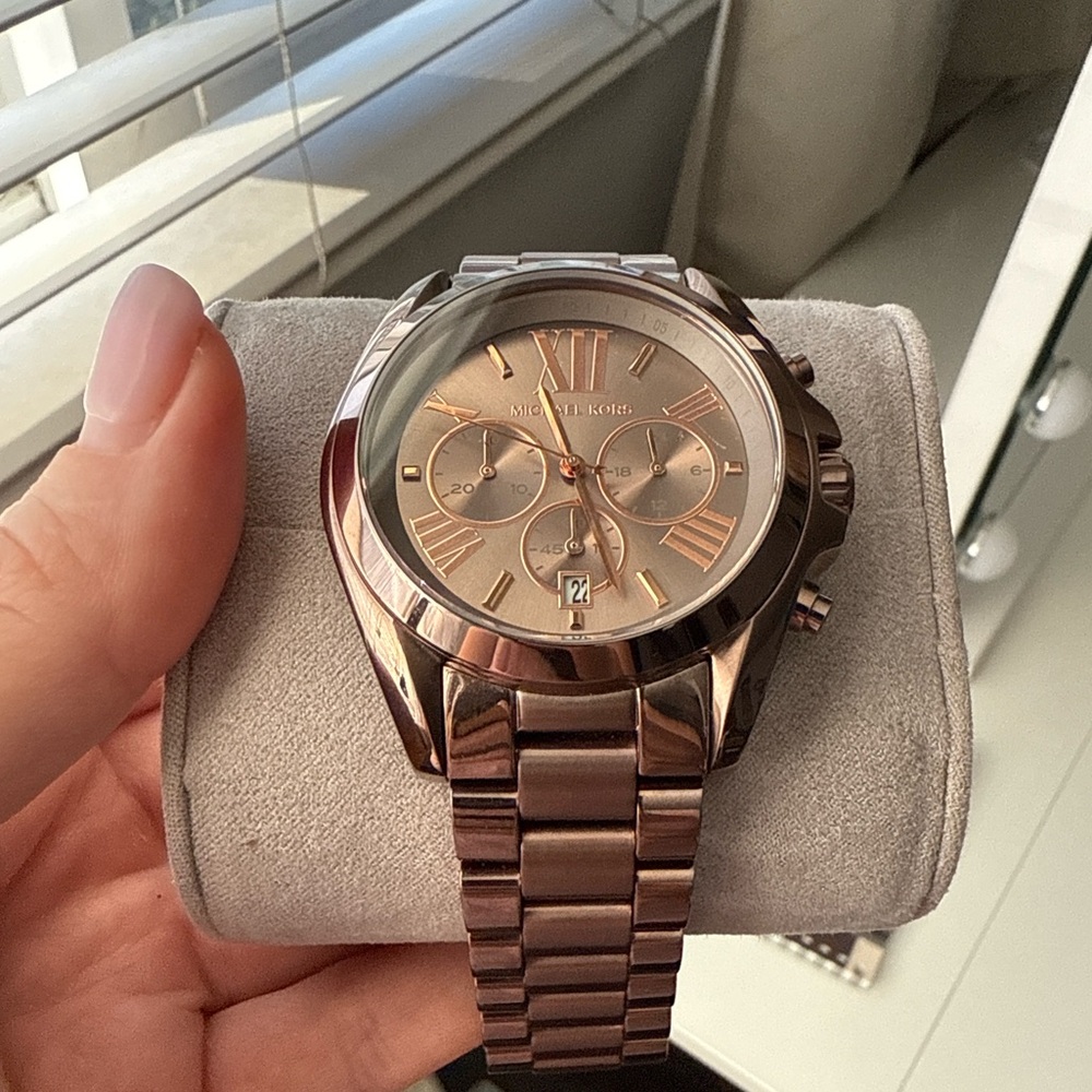 Michael Kors Bradshaw Chronograph Watch – Rose Gold